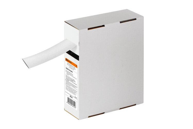 Термоусаживаемая трубка ТУТнг 20/10 белая в коробке (10 м/упак) | SQ0518-0443 | TDM