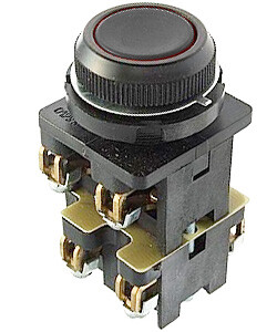 КЕ-012 У3 исп.3, черный, 2з+2р, цилиндр, IP40, 10А, 660В, выключатель кнопочный (ЭТ) | ET502433 | Электротехник