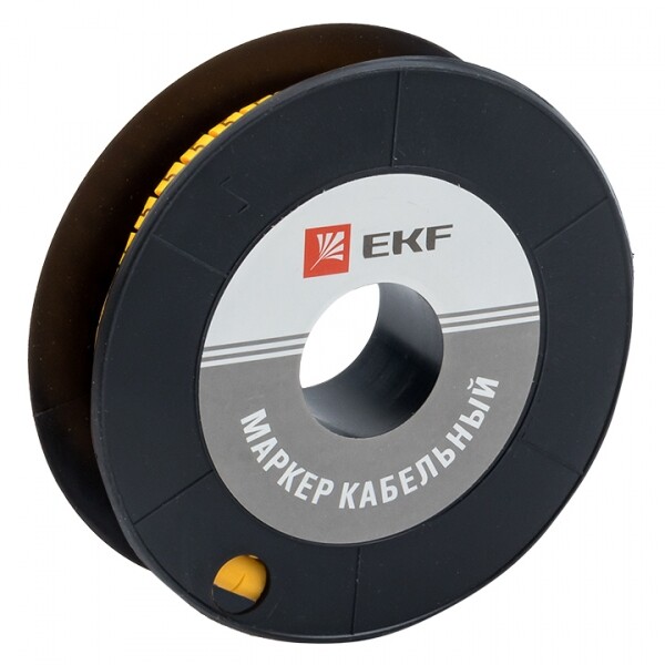 Маркер-кабельный 1,5кв.мм "5" (1000шт.) (ЕС-0) EKF PROxima | plc-KM-1.5-5 | EKF