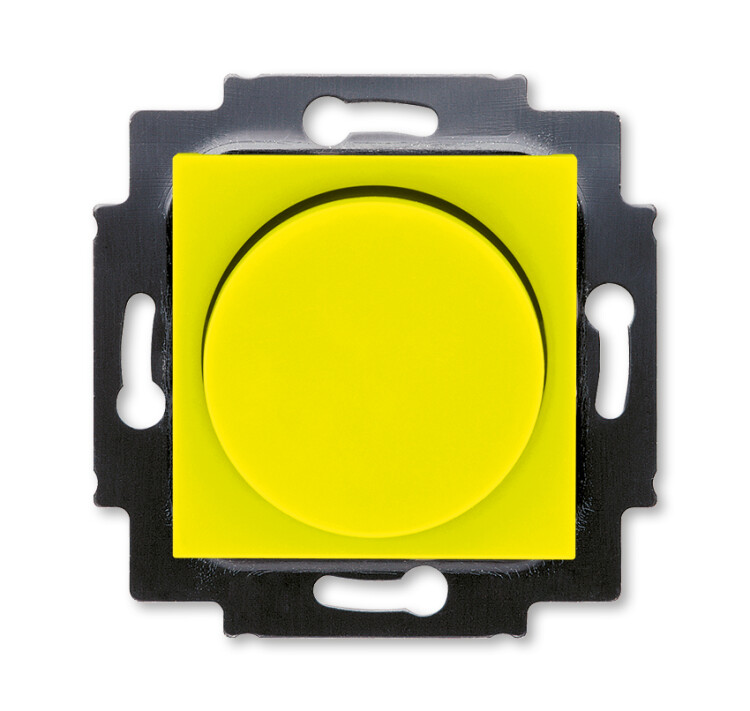 ABB Levit Жёлтый / дымчатый чёрный Светорегулятор поворотно-нажимной 60-600 Вт R | 3294H-A02247 64W | 2CHH942247A6064 | ABB