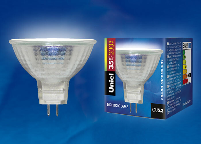 Лампа галогенная JCDR-35/GU5.3 картон | 00484 | Uniel
