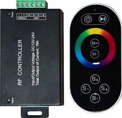 Контроллер для светодиодной ленты с П/У черный, LD55 18А12-24V (подходит для LS606,607) 137*137*51мм | 21557 | FERON