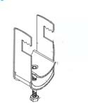 Кабельный хомут профильный под два кабеля 40-44 мм, гор. цинк | КХП-2-40-44-ГЦ | OSTEC