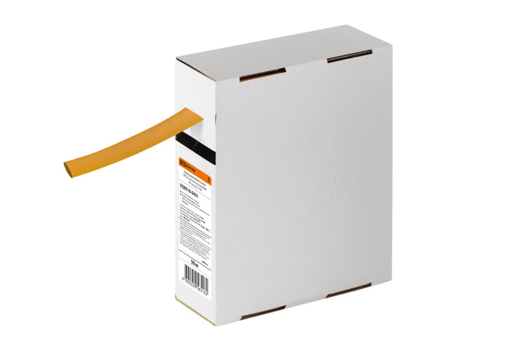 Термоусаживаемая трубка ТУТнг 12/6 желтая в коробке (10 м/упак) | SQ0518-0431 | TDM