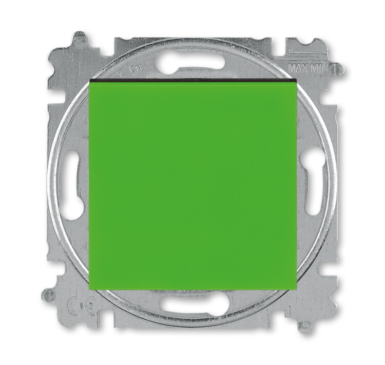 ABB Levit Зелёный / дымчатый чёрный Выключатель кнопочный 1-кл. | 3559H-A91445 67W | 2CHH599145A6067 | ABB