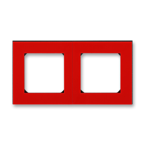 ABB Levit Красный / дымчатый чёрный Рамка 2-ая | 3901H-A05020 65W | 2CHH015020A6065 | ABB