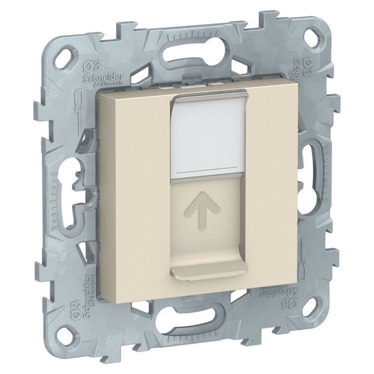 Unica New Бежевый Розетка компьютерная, RJ45, одиночная кат. 5е UTP | NU541144 | Schneider Electric