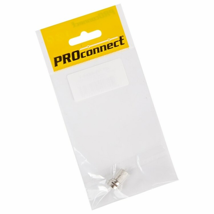Разъем антенный на кабель, штекер F для кабеля RG-6, (1шт.) (пакет) PROconnect | 05-4003-6-7 | PROconnect