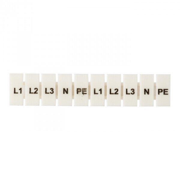 Маркеры для JXB-ST 2,5 с символами "L1, L2, L3, N, PE" (10 шт.) EKF PROxima | zb-st-2.5-L-1-3 | EKF