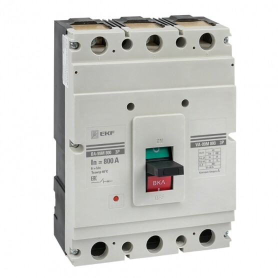 Выключатель автоматический ВА-99М 800/800А 3P 5In 50кА EKF PROxima | mccb99-3P5In800-800m | EKF