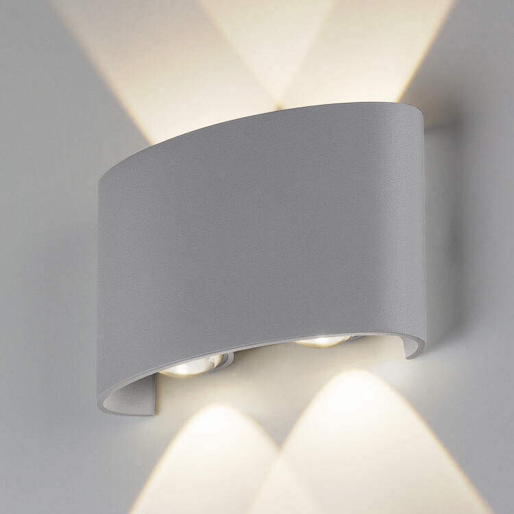 Светильник архитектурный 1555 TECHNO LED TWINKY DOUBLE серый настенный | a038416 | Elektrostandard