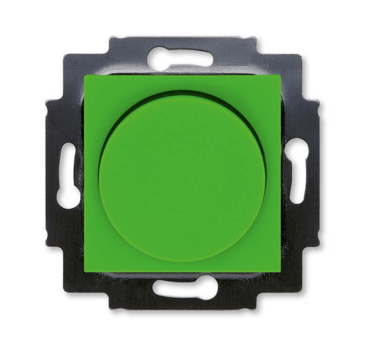 ABB Levit Зелёный / дымчатый чёрный Светорегулятор поворотно-нажимной 60-600 Вт R | 3294H-A02247 67W | 2CHH942247A6067 | ABB