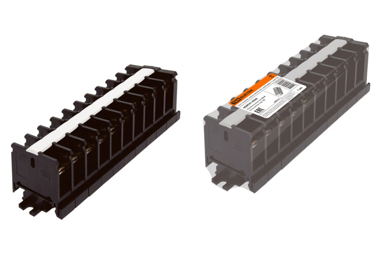 Блок зажимов наборный БЗН 40А на DIN-рейку 10 пар | SQ0531-0204 | TDM