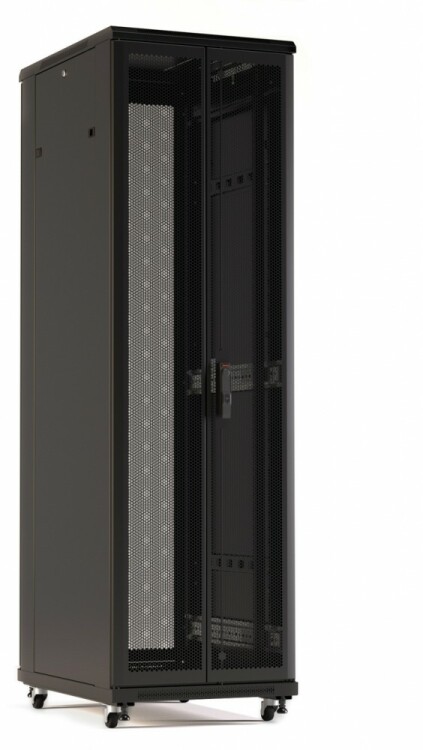 TTR-4781-DD-RAL9005 Шкаф напольный 19-дюймовый, 47U, 2277x800х1000 мм (ВхШхГ) 2 вертикальных кабельных организатора| 425257 | Hyperline
