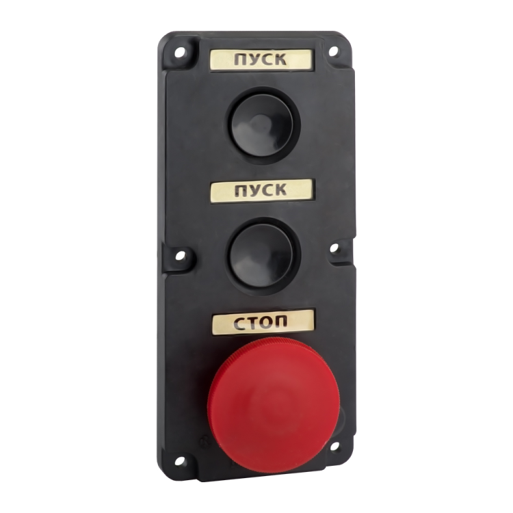 Пост кнопочный ПКЕ 112-3-У3-IP40 (красный гриб) | 150735 | КЭАЗ