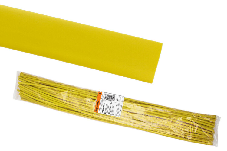 Термоусаживаемая трубка ТУТнг 30/15 желтая по 1м (25 м/упак) | SQ0518-0279 | TDM