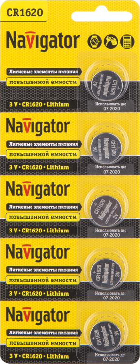 Элемент питания 94 780 NBT-CR1620-BP5 |94780 |Navigator