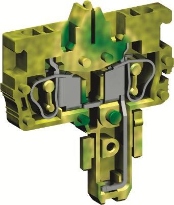 Разъем типа гнездо, с пружинным зажимом на 2 контакта для клемм типа HVTE. Желто-зеленый. 2,5 кв. мм. | ZHVT910 | DKC