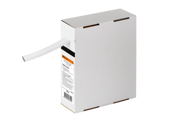 Термоусаживаемая трубка ТУТнг 12/6 белая в коробке (10 м/упак) | SQ0518-0429 | TDM