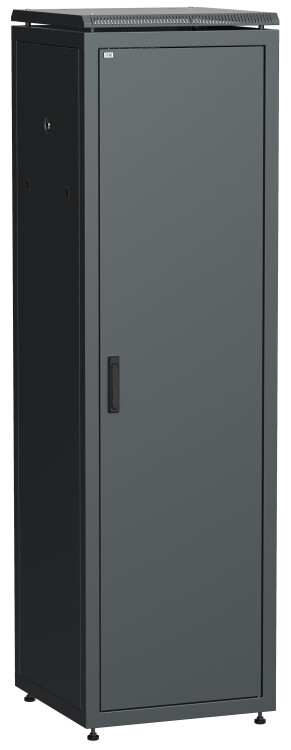Шкаф сетевой 19" LINEA N 47U 600х600 мм металлическая передняя дверь черный | LN05-47U66-M | ITK