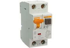 Выключатель автоматический дифференциального тока АВДТ 64 1п+N 50А C 30мА тип A | SQ0205-0011 | TDM