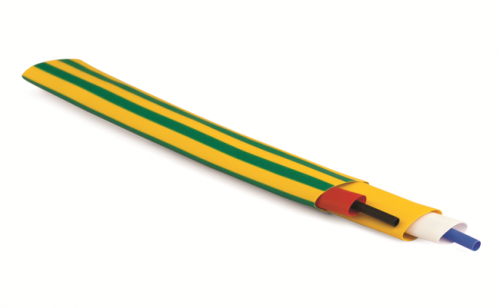 Термоусаживаемая огнестойкая трубка в рулоне 12/4мм желто-зеленый 3:1 | 2NF301R120GY | DKC