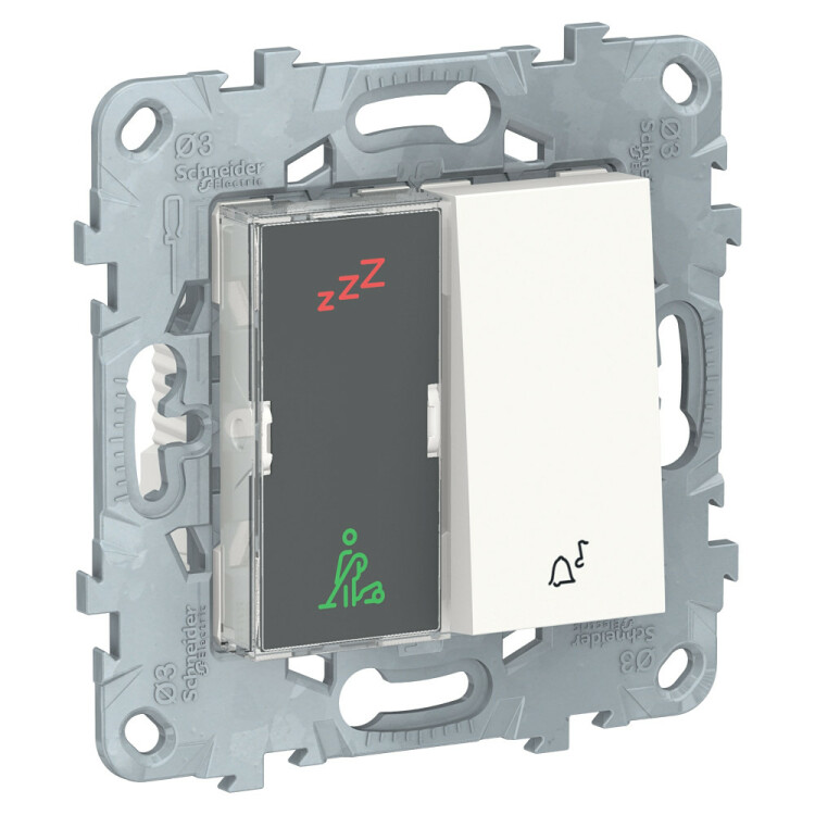 Unica New Белый Дисплей гостиничного номера и кнопка звонка | NU577718 | Schneider Electric