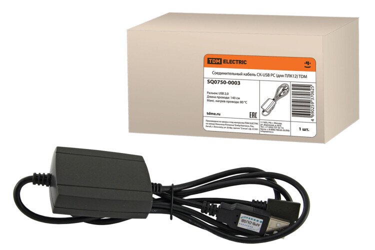Соединительный кабель СК-USB PC (для ПЛК12) | SQ0750-0003 | TDM