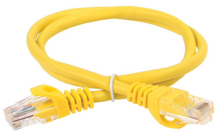 Коммутационный шнур кат. 5Е UTP PVC 10м желтый | PC05-C5EU-10M | ITK