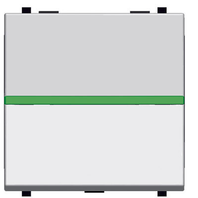 ABB Zenit Альп. белый Выключатель с индикацией (2 мод) | N2201.5 BL | 2CLA220150N1101 | ABB