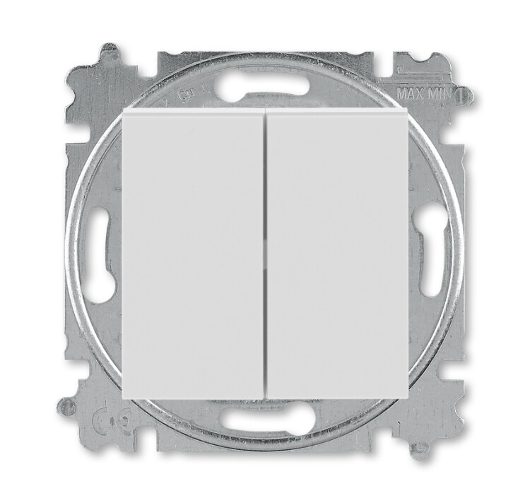 ABB Levit Серый / белый Переключатель и кнопка с перекидным контактом | 3559H-A53445 16W | 2CHH595345A6016 | ABB