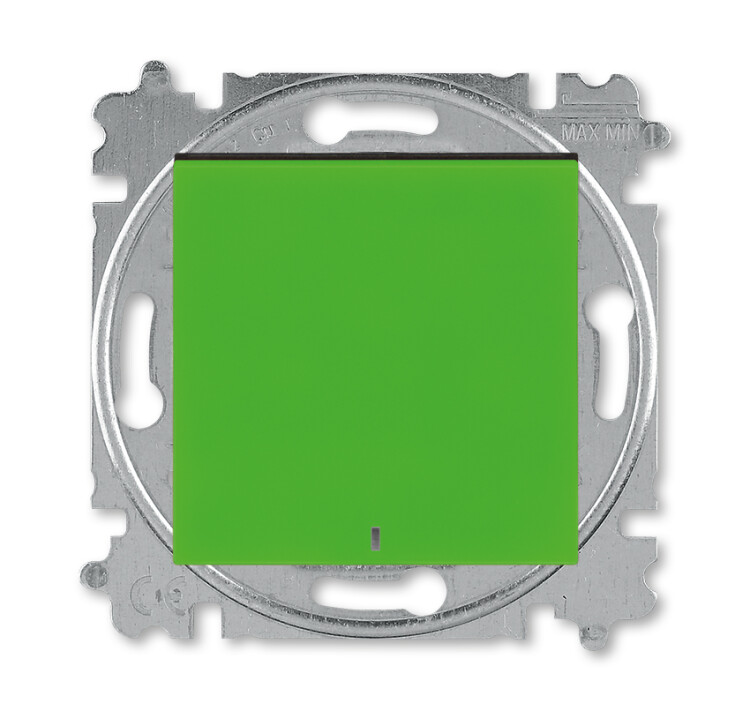 ABB Levit Зелёный / дымчатый чёрный Выключатель 1-кл. с подсветкой | 3559H-A01446 67W | 2CHH590146A6067 | ABB