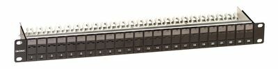 Патч-панель наборная с шторками 19",1U, под 24 модуля Keystone, UTP/STP | RNKPPF241BK | DKC