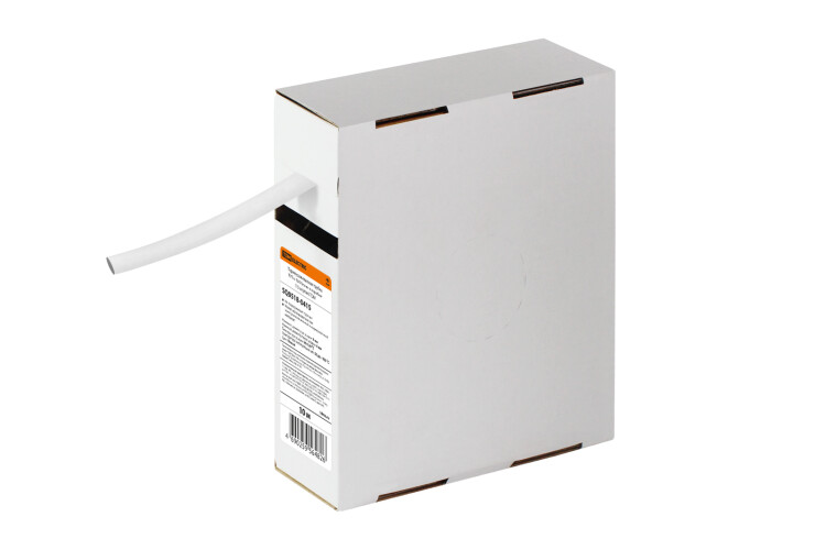 Термоусаживаемая трубка ТУТнг 8/4 белая в коробке (10 м/упак) | SQ0518-0415 | TDM