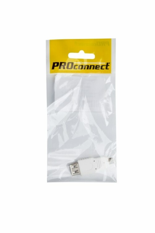 Переходник USB (гнездо USB-A - штекер micro USB), (1шт.) (пакет) PROconnect | 18-1173-9 | PROconnect