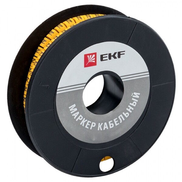 Маркер-кабельный 1,5кв.мм "N" (1000шт.) (ЕС-0) EKF PROxima | plc-KM-1.5-N | EKF