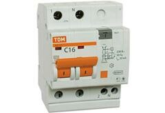 Выключатель автоматический дифференциального тока АД12 2п 16А C 100мА тип AC (4 мод) | SQ0204-0007 | TDM