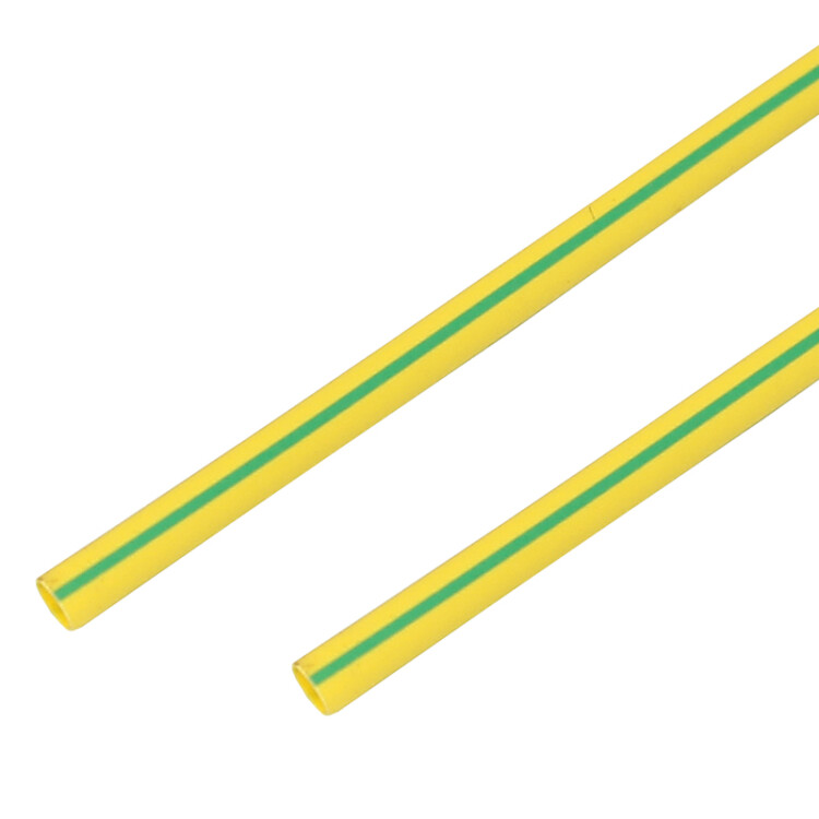 Термоусадочная трубка 6,0/3,0 мм, желто-зеленая, упаковка 50 шт. по 1 м | 55-0607 | PROconnect