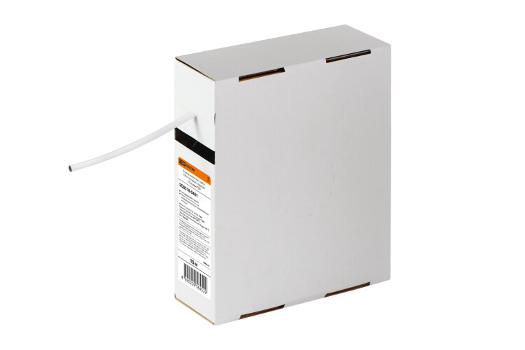 Термоусаживаемая трубка ТУТнг 4/2 белая в коробке (10 м/упак) | SQ0518-0401 | TDM
