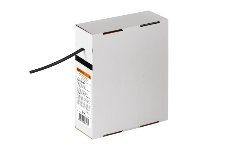Термоусаживаемая трубка ТУТнг 4/2 черная в коробке (10 м/упак) | SQ0518-0406 | TDM