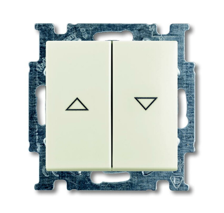 ABB Basic 55 Шале (белый) Выключатель жалюзийный кнопочный | 1413-0-1102 | 2CKA001413A1102 | ABB