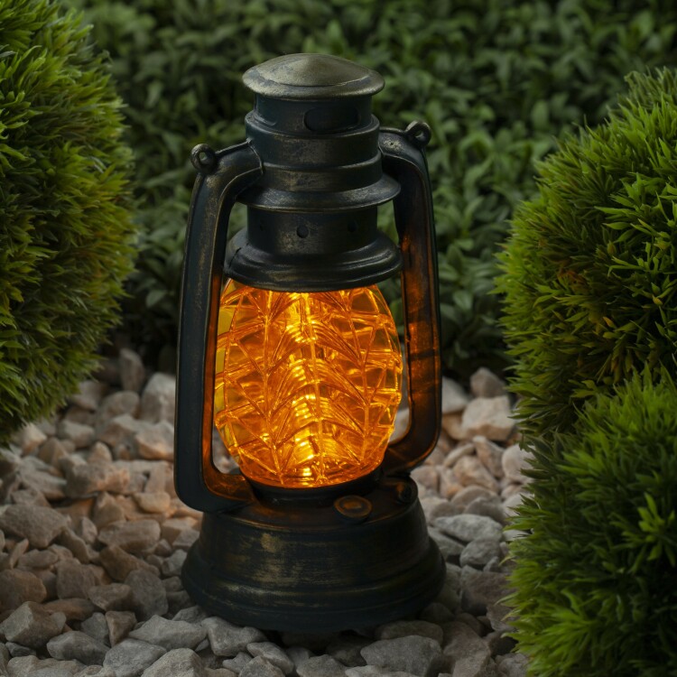 Cветильник садовый декоративный SL-RSN23-LANT-OR на солнечной батарее, полистоун, пластик, оранжевый, 21,3 | Б0032583 | ЭРА