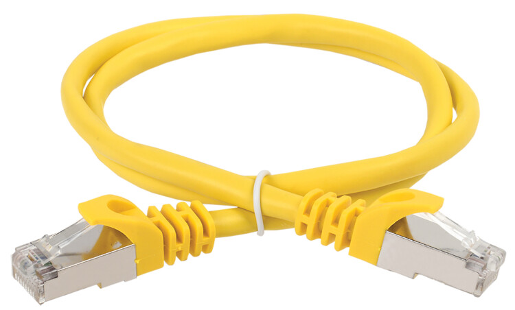 Коммутационный шнур кат. 5Е FTP PVC 10м желтый | PC05-C5EF-10M | ITK