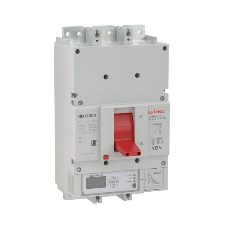 Выключатель автоматический в литом корпусе YON MD1600N-MR2 | MD1600N-MR2 | DKC