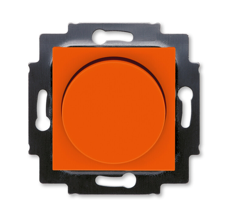 ABB Levit Оранжевый / дымчатый чёрный Светорегулятор поворотно-нажимной 60-600 Вт R | 3294H-A02247 66W | 2CHH942247A6066 | ABB