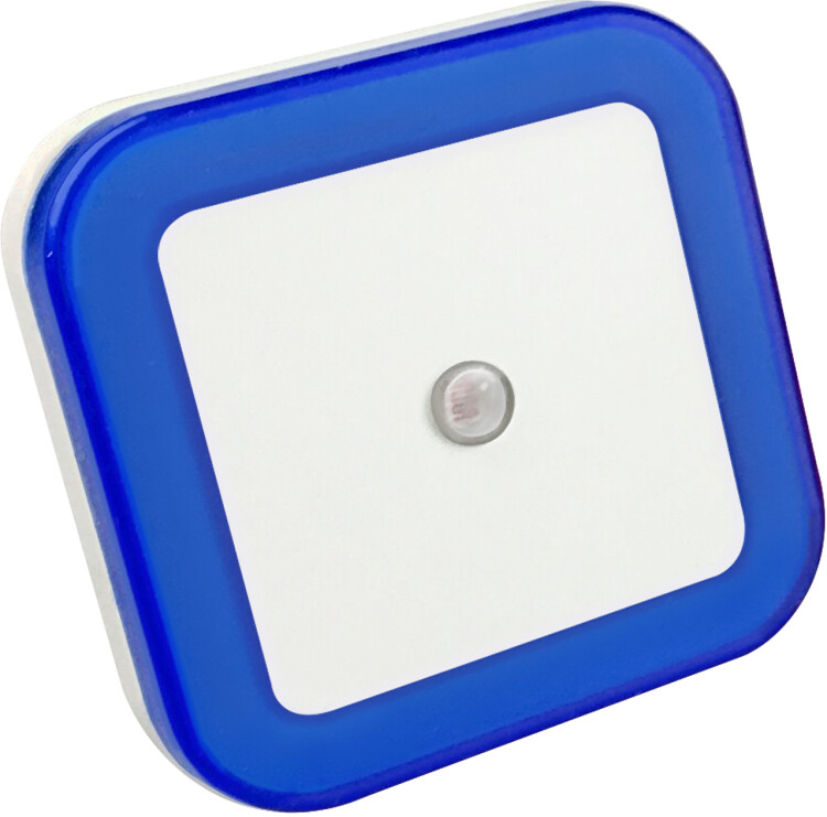 Ночник светодиодный NLE 03-SB-DS КВАДРАТ синий с датчиком освещения 230В | 4690612028798 | IN HOME