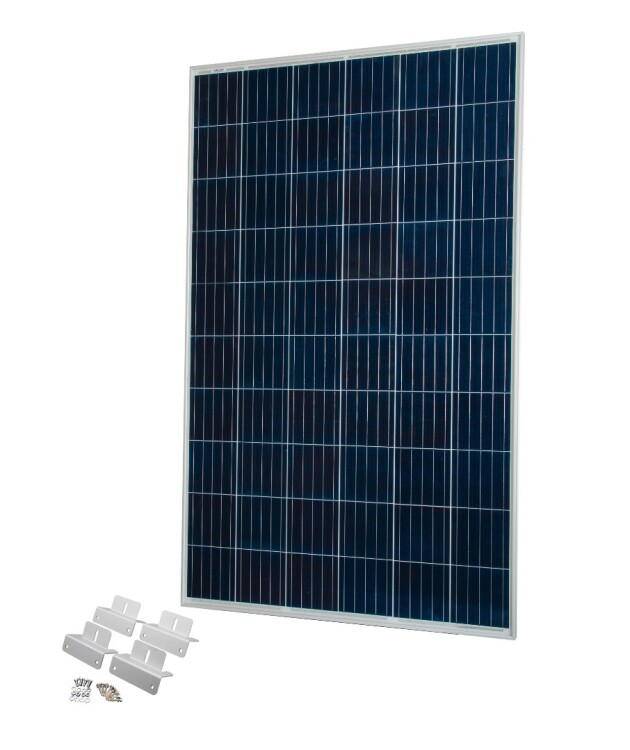 Солнечная панель 250Вт с универсальным креплением, 24 В, рама анодированный | 2422 | Бастион