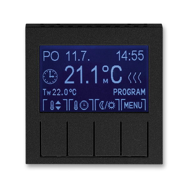 ABB Levit Антрацит / дымчатый чёрный Терморегулятор универсальный программируемый | 3292H-A10301 63 | 2CHH911031A4063 | ABB