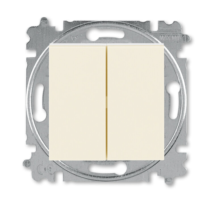 ABB Levit Слоновая кость / белый Переключатель и кнопка с перекидным контактом | 3559H-A53445 17W | 2CHH595345A6017 | ABB