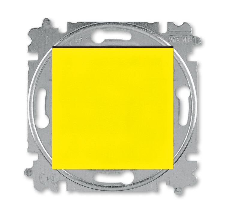 ABB Levit Жёлтый / дымчатый чёрный Переключатель кнопочный 1-кл. | 3559H-A86445 64W | 2CHH598645A6064 | ABB